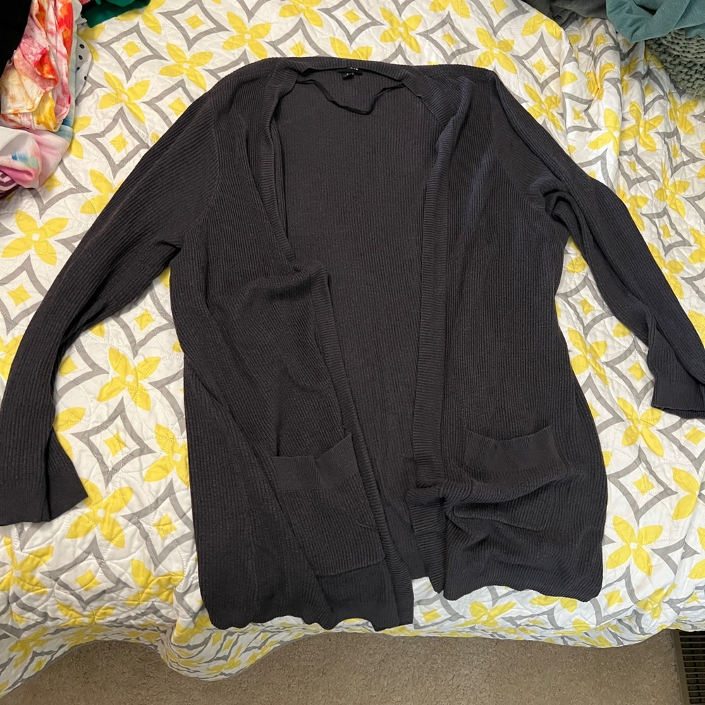 Torrid Charcoal Ribbed Knit Top